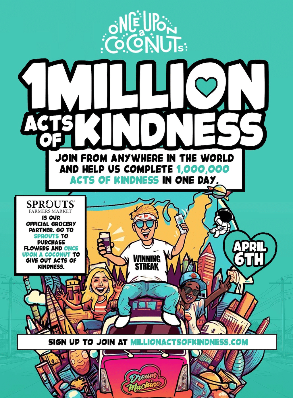 Uniting for Good- One Million Acts of Kindness on April 6th