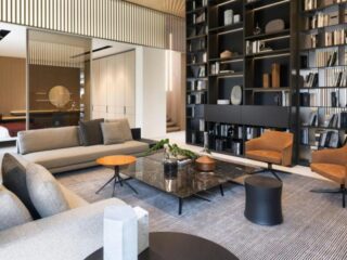 Interior Designers Are Loving Patterned Grasscloth and Beige Wallpaper for Calm Luxury Spaces